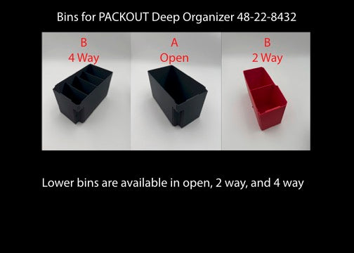 Bins for PACKOUT Deep Organizer 48-22-8432 – JakeOfALL