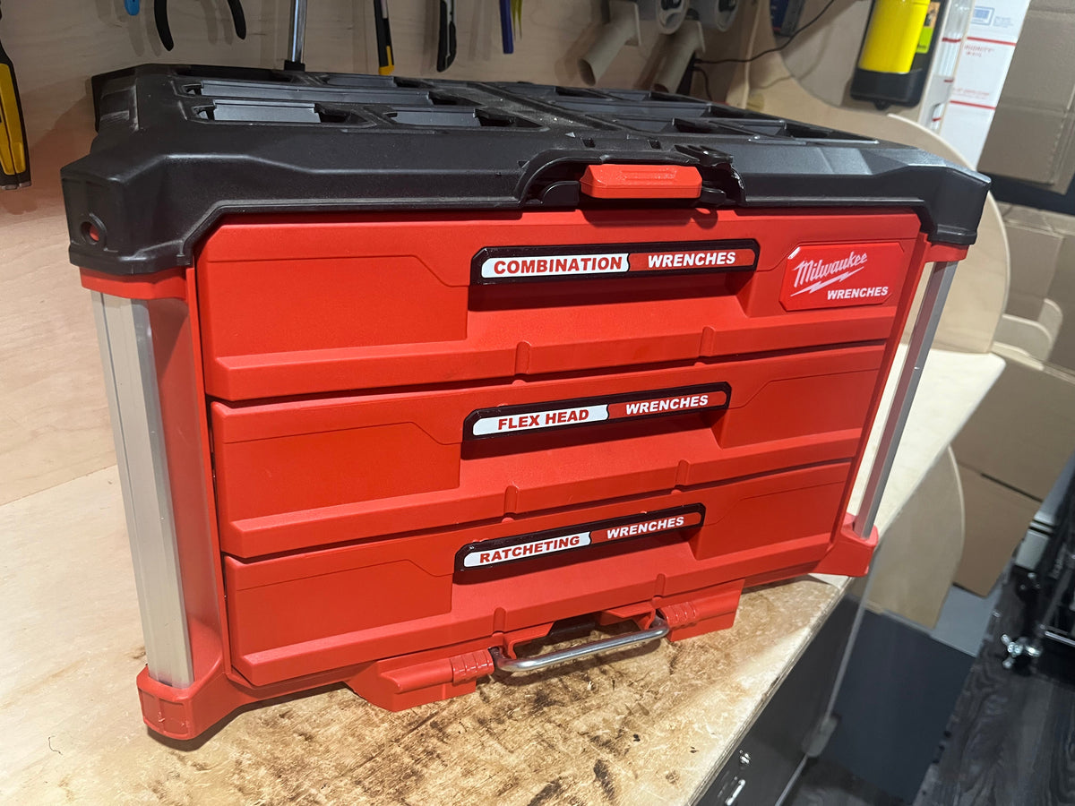 Packout Drawer Inserts for Milwaukee Flex Head Ratcheting 