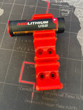 Clip Holders for use with the MILWAUKEE Tools REDLITHIUM USB Charger & Power Source (48-59-2012) and batteries (48-11-2131)