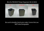 Bins for PACKOUT Deep Organizer 48-22-8432