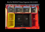 Bins for PACKOUT Deep Organizer 48-22-8432