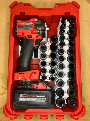 Packout Organizer Insert for Stubby M18 Impact Wrench and 43-Piece Socket Set (SWASH 2854)