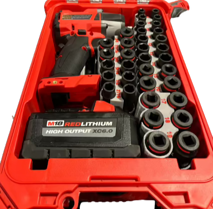 Packout Insert For M18 Mid Torque 3/8” Impact Wrench w/ 43-Piece Impac