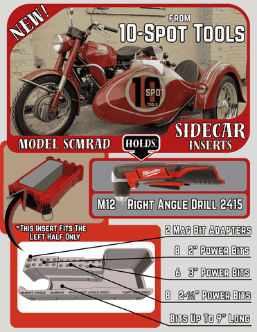 Packout SideCar Insert for M12 Right Angle Drill (ScMRAD)