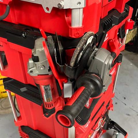 Grinder Holder for use with Milwaukee Tool PACKOUTs